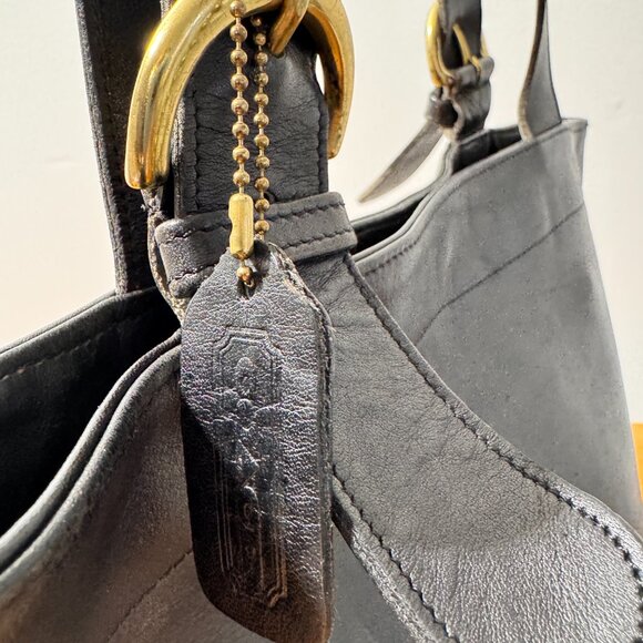 COACH SOHO WAVERLY Tote Bag Vintage Leather Black 4140 - Picture 5 of 12